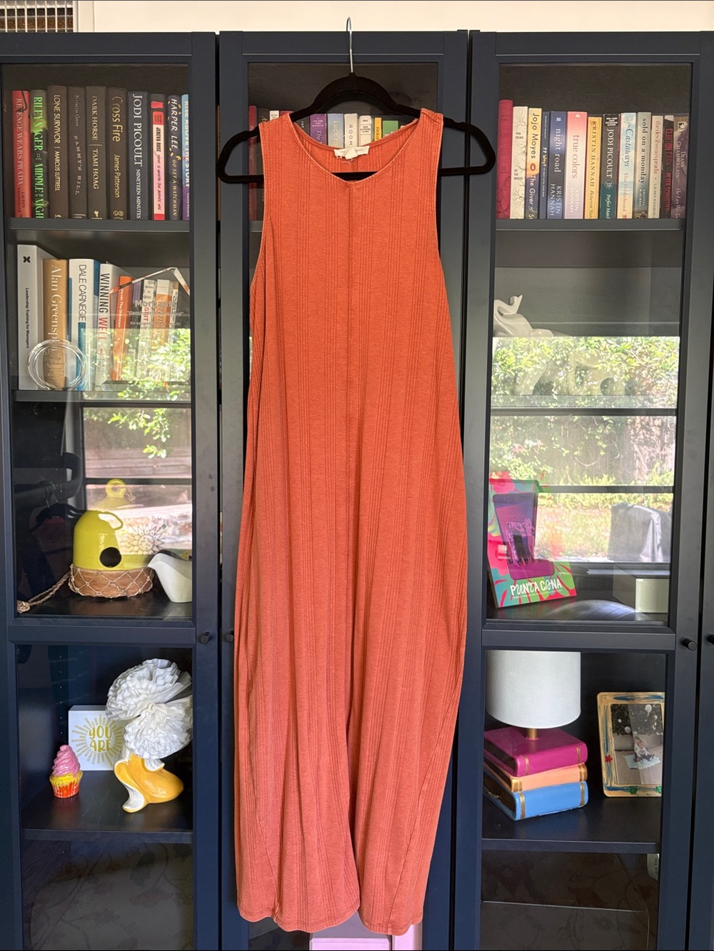 Treasure & Bond Sleeveless Maxi Dress in Burnt Orange